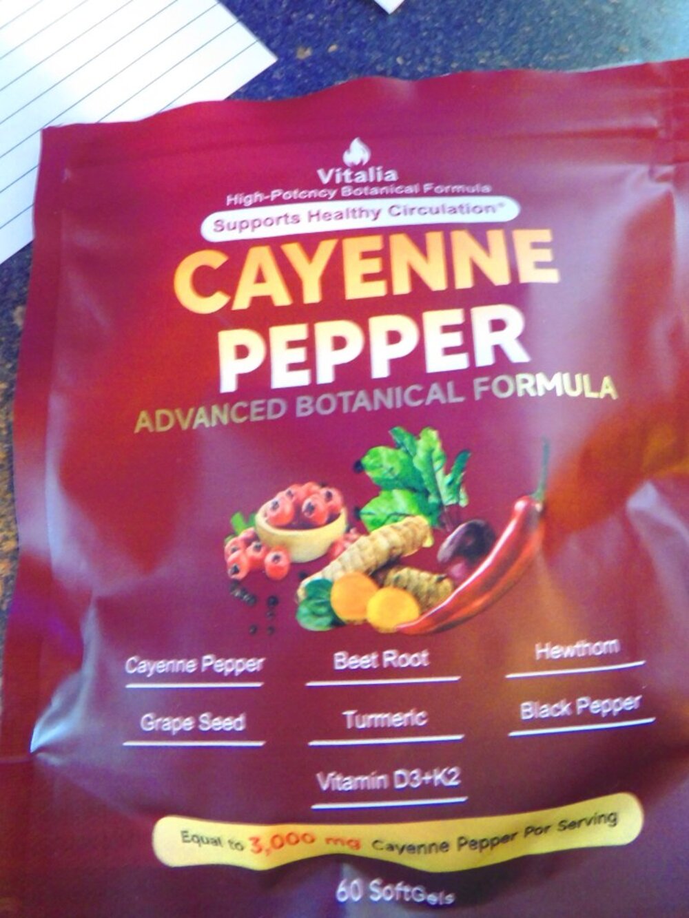 CAYENNE PEPPER SOFTGELS - 3 MISSING